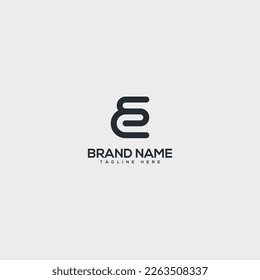 Alphabet SE ES letter logo design template vector illustration.