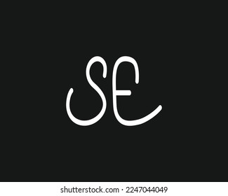 Alphabet SE letter icon logo Illustration