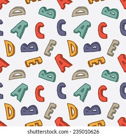 alphabet seamless background