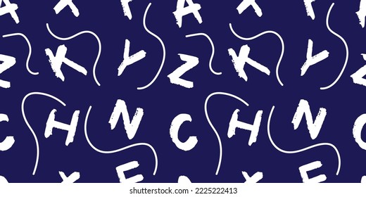 Alphabet seamless pattern background for wrapping, poster, element, media