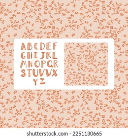 Alphabet Seamless Pattern doodle style ready to print 