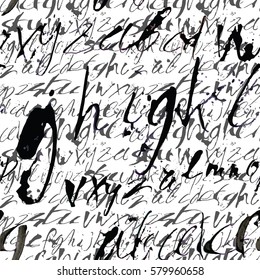 Alphabet seamless pattern. Modern expressive digital pattern. Vector illustration.