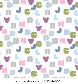 Alphabet seamless pattern.School pattern for children.Background for kids.Can be used for wallpaper,fabric, web page background, surface textures.