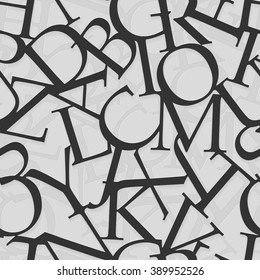 alphabet seamless vector pattern