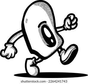 Alphabet series, graffiti alphabet letter O illustrated dancing. Suitable for coloring book, t-shirt design, sticker and more