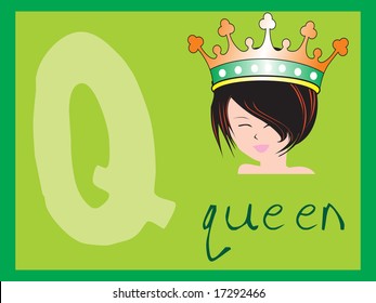 alphabet series q, illustration