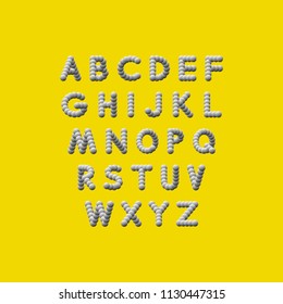Alphabet set. 3d vector illustration. Design elements.