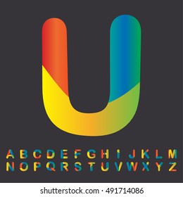 alphabet set colorful design, vector illustration