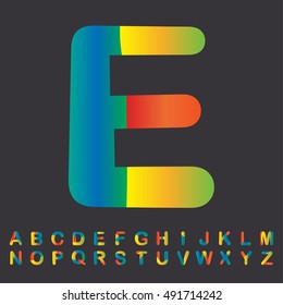 alphabet set colorful design, vector illustration