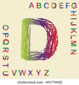 alphabet set colorful design, vector illustration