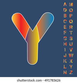 alphabet set colorful design, vector illustration