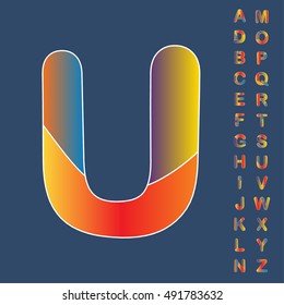 alphabet set colorful design, vector illustration