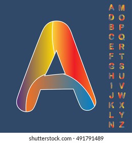alphabet set colorful design, vector illustration