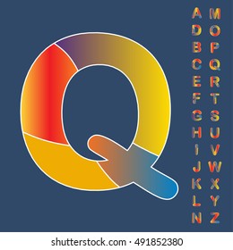 alphabet set colorful design, vector illustration
