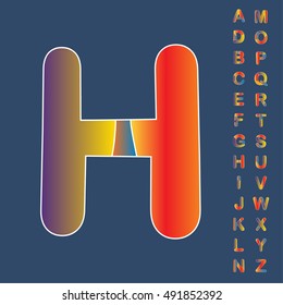 alphabet set colorful design, vector illustration