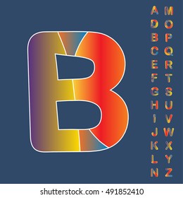 alphabet set colorful design, vector illustration