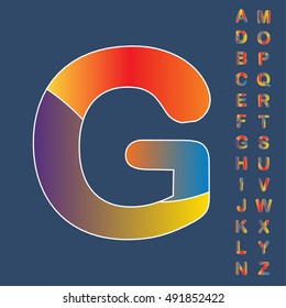 alphabet set colorful design, vector illustration