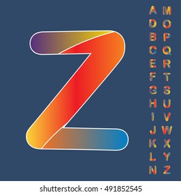 alphabet set colorful design, vector illustration