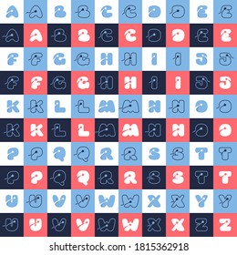 Alphabet set consisting of comet tail and negative space star icon. Perfect for energy company advertising, premium sign, success identity, etc.