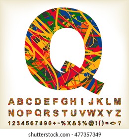 alphabet set design, vector illustration