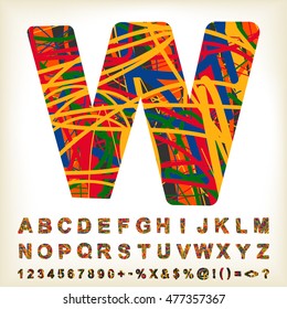 alphabet set design, vector illustration