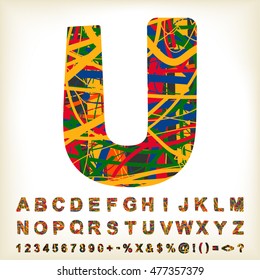 alphabet set design, vector illustration