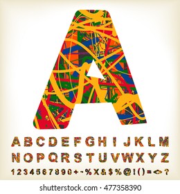 alphabet set design, vector illustration