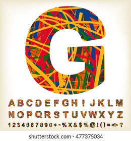 alphabet set design, vector illustration