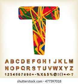 alphabet set design, vector illustration