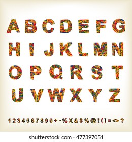 alphabet set design, vector illustration