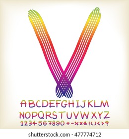 alphabet set design, vector illustration
