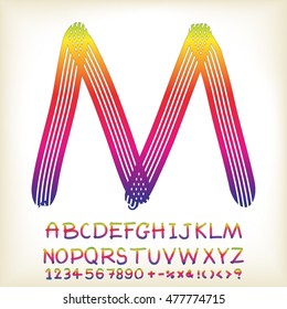 alphabet set design, vector illustration