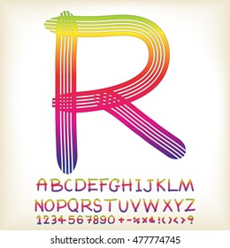 alphabet set design, vector illustration