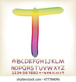 alphabet set design, vector illustration