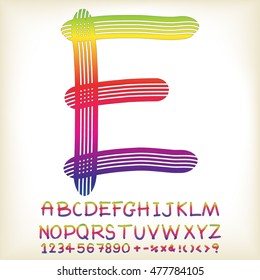 alphabet set design, vector illustration