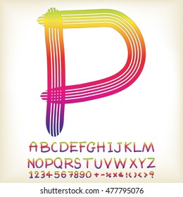 alphabet set design, vector illustration