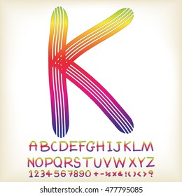 alphabet set design, vector illustration