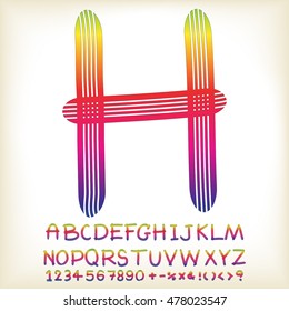 alphabet set design, vector illustration