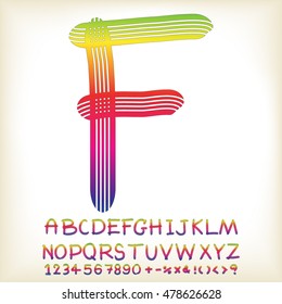 alphabet set design, vector illustration