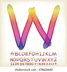 alphabet set design, vector illustration