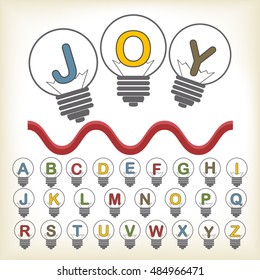 alphabet set design, vector illustration