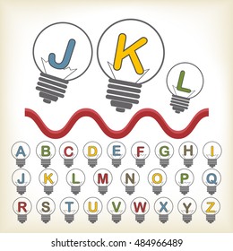 alphabet set design, vector illustration