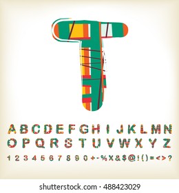 alphabet set design, vector illustration