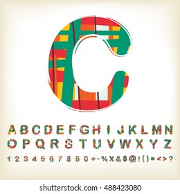 alphabet set design, vector illustration