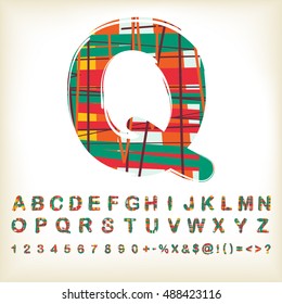 alphabet set design, vector illustration