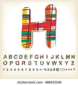 alphabet set design, vector illustration