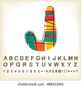 alphabet set design, vector illustration