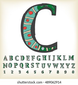 alphabet set design, vector illustration