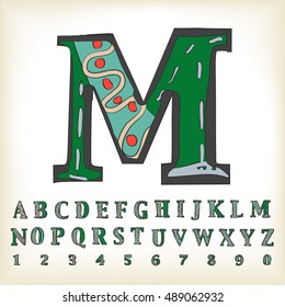 alphabet set design, vector illustration
