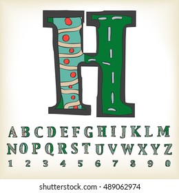 alphabet set design, vector illustration